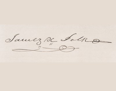Signature of James Knox Polk by American School
